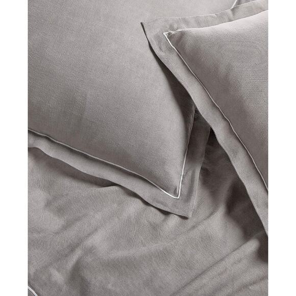 Hotel Collection Linen Full Queen Comforter Set Gray 3 Pc Luxury Bedding NEW - Picture 4 of 7